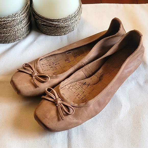 KorkEase Shoes Korks Kork Ease Pianosa Leather Ballet Flats Square Toe Nwot Poshmark